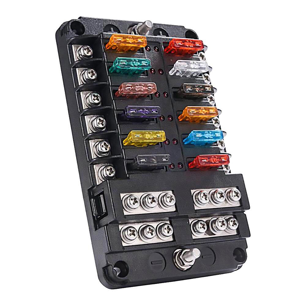 Sicherungshalter 12-fach für KFZ Flachsicherungen
