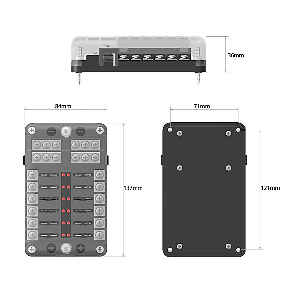 Sicherungshalter 12-fach für KFZ Flachsicherungen – Bild 3