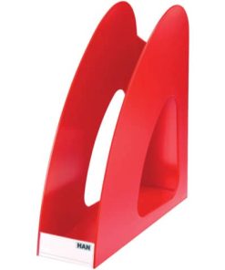 Stehsammler TWIN – DIN A4/C4, standfest, modern, rot