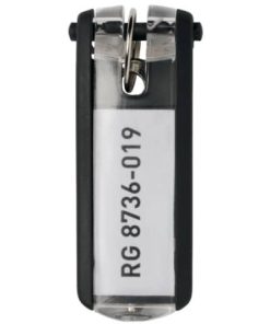 Schlüsselanhänger KEY CLIP – schwarz – Beutel mit 6 Stück
