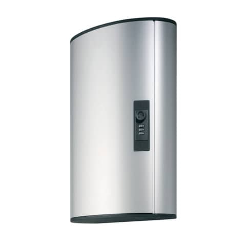 Schlüsselkasten KEY BOX – 72 Haken, mit Zahlenschloss und Panel, grau