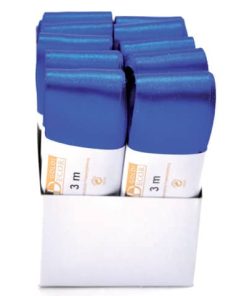 Doppelsatinband – 40 mm x 3 m, kornblau