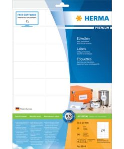 8644 Premium Etikett – weiß, 70×37 mm, permanent, 240 Stück