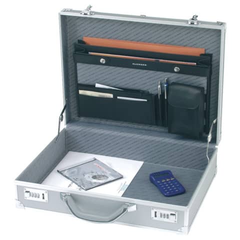 Attachékoffer Octan – silber