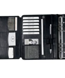 Manager-Planer A5, Nappaleder, schwarz, mit Magnetverschluss