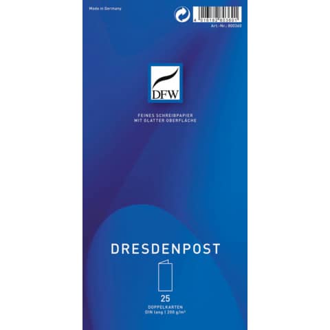 Doppelkarte DresdenPost – DL hoch, 25 Stück