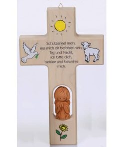 Kinderkreuz  „Schutzeingel mein“ – Holz, 20 cm