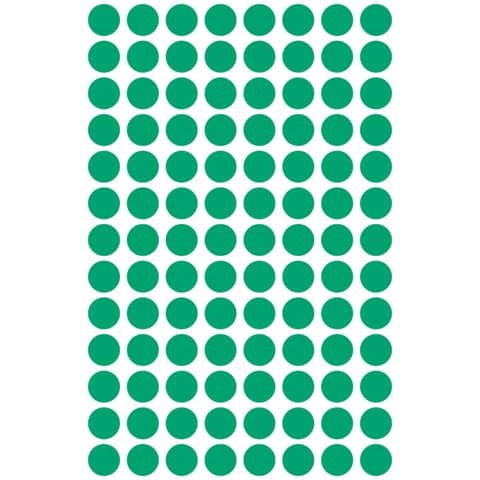3012 Markierungspunkte – Ø 8 mm, 4 Blatt/416 Etiketten, grün