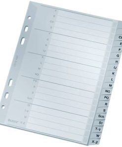 1265 Register – A – Z, PP, A5 Überbreite, 165 x 210 mm, 20 Blatt, grau