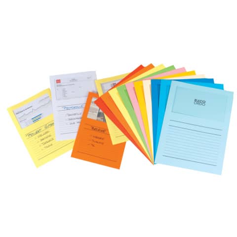 Sichtmappen Ordo classico – sortiert, 120g, 100 Stück, Sichtfenster und Linien