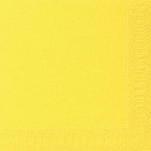 Cocktail-Servietten 3lagig Tissue Uni gelb, 24 x 24 cm, 20 Stück