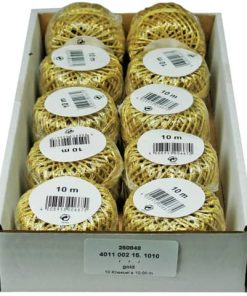 Cordonettkordel – 2 mm x 10 m, gold