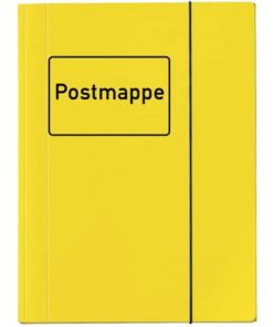 Sammelmappe VELOCOLOR® mit Aufdruck Postmappe, DIN A4, Karton glanzkaschiert, gelb
