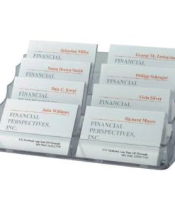 Visitenkarten-Aufsteller, glasklar, für bis zu 560 Karten (max. 94×85 mm)