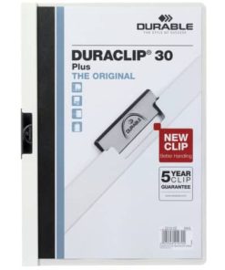 Klemm-Mappe DURACLIP® 30 PLUS – A4, weiß