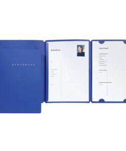 Bewerbungsset Select – blau, 3-teilig, Klemmschiene und Halbmondstanzung, 3 Stück