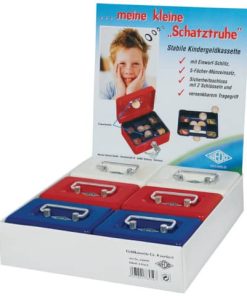 Kindergeldkassette – 12,5 x 6,3 x 9,5 cm, farbig sortiert
