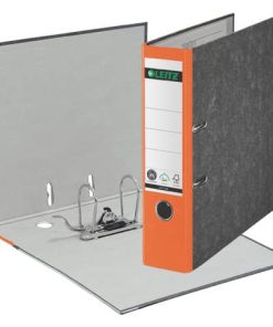 1080 Ordner Pappe A4 Wolkenmarmor, 80 mm, orange