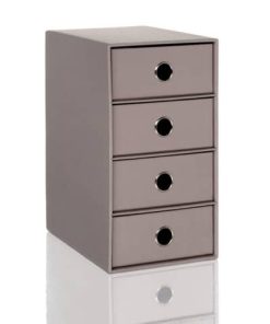 Schubladenbox SOHO – einzel Schublade für A4, taupe