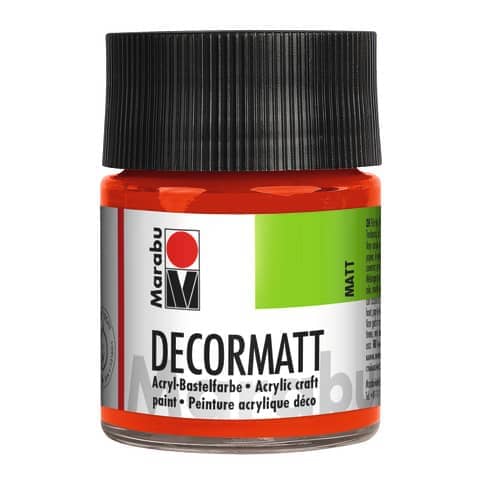 Decormatt Acryl – Zinnoberrot hell 030, 50 ml