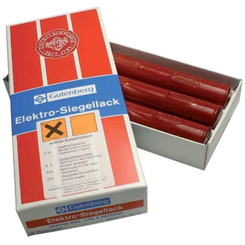 Siegellack für Elektro-Siegelstift – 3 Stangen, zinnoberrot