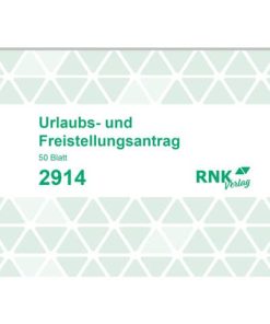 Urlaubs- und Freistellungsantrag – Block, 50 Blatt, DIN A6 quer