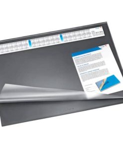 Schreibunterlage SYNTHOS – 65 x 52 cm, schwarz, Vollsichtauflage