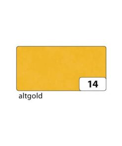 Transparentpapier – 42g, 70 x 100 cm gefalzt, 25 Bogen, altgold