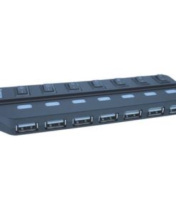USB 2.0 Hub 1:7 mit seperaten Ein-/Aus-Schaltern
