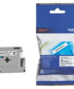 M-Schriftbandkassetten – unlaminiert, 9 mm x 8 m, schwarz auf weiß