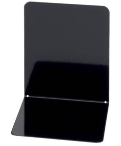 Buchstützen aus Metall, breit, 120 x 140 x 140 mm, schwarz, Pack mit 2 Stück
