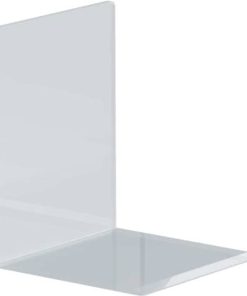 Acryl Buchstütze – 100 x 130 x 100 mm, glasklar, 2er Pack