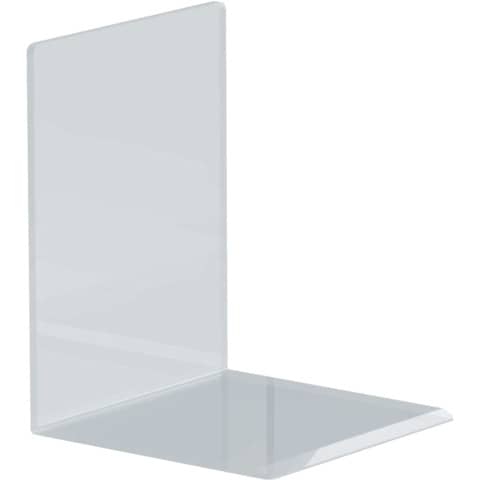 Acryl Buchstütze – 100 x 130 x 100 mm, glasklar, 2er Pack
