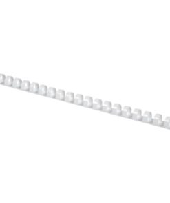 Plastik-Binderücken, 10 mm, für 65 Blatt, weiß, 100 Stück