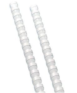 Plastik-Binderücken, 12 mm, für 95 Blatt, weiß, 100 Stück