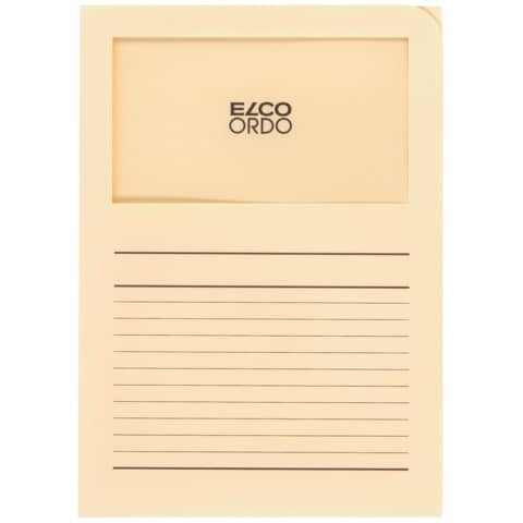Sichtmappen Ordo classico – hellchamois, 120g, 100 Stück, Sichtfenster und Linien
