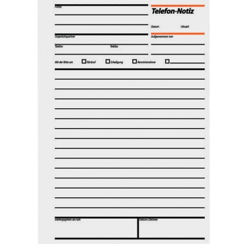 Telefon-Notizen – A5, 50 Blatt