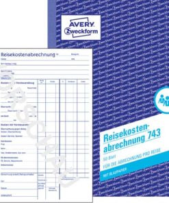 743 Reisekostenabrechnung, DIN A5, für Abrechnung pro Reise, 50 Blatt, weiß