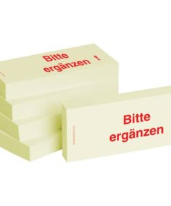 Haftnotizen „Bitte ergänzen“ – 75 x 35 mm, 5x 100 Blatt
