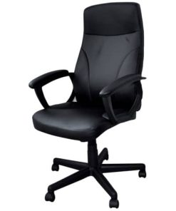 Drehstuhl Kreta mit Armlehne – schwarz