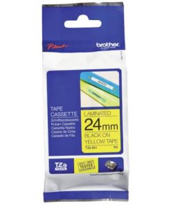TZe-651 Schriftbandkassette – laminiert, 24 mm x 8 m, schwarz auf gelb