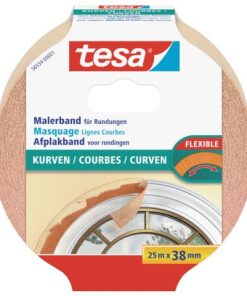 Papier-Klebeband Maler-Krepp für Rundungen – 25 m x 38 mm, beige