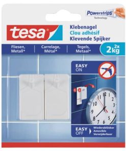 Powerstrips® Klebenagel – ablösbar, Tragfähigkeit 2.000 g, weiß, 2 Stück