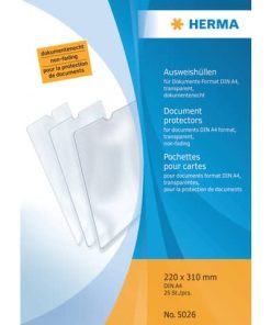 5026 Ausweishüllen – 220×310 mm für Format DIN A4, geprägt, dokumentenecht