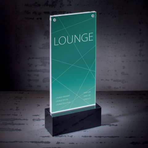 LED-Tischaufsteller luminous – beleuchtbar, für DL