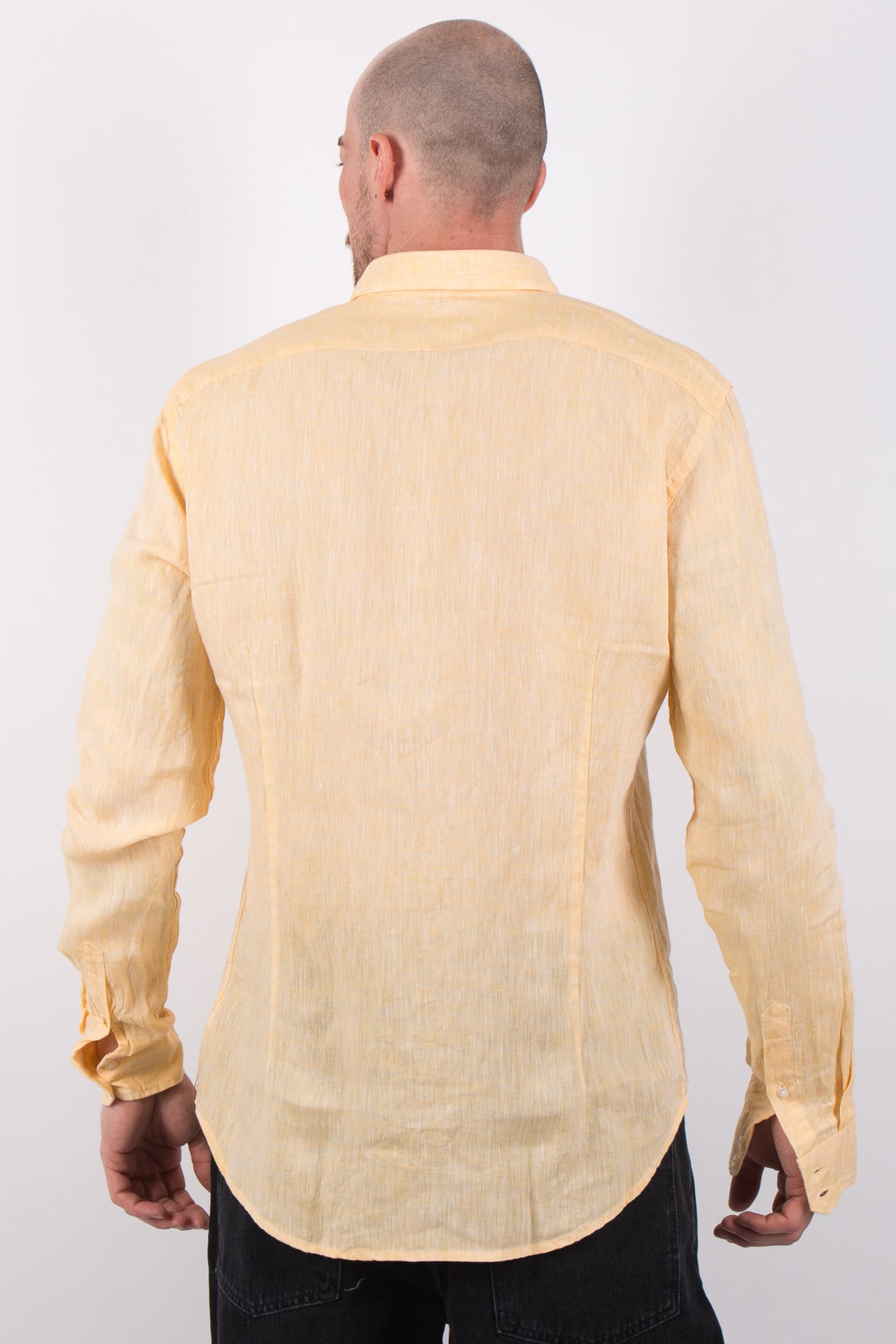 Q1 Sandro Leinen Hemd Langarm gelb 49Q306-0502 – Bild 2