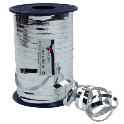 Ringelband – 5 mm x 400 m, metallic-silber