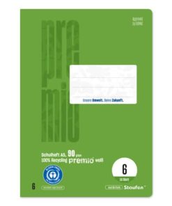 Heft LIN6 – A5, 16 Blatt, 90 g/qm, blanko