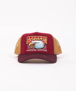 STETSON Truckercap EAGLE HEAD bordeaux gold 7761128
