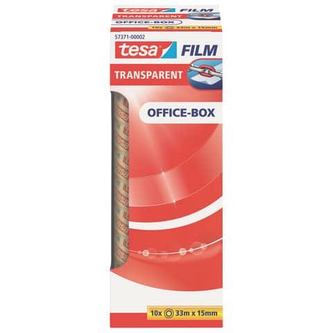Klebefilm Office Box – transparent, 15 mm x 33 m, 10 Rollen